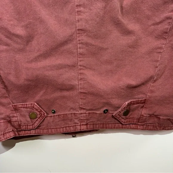 Anthropologie utility jacket soft washed field style pockets S rose - Picture 8 of 15